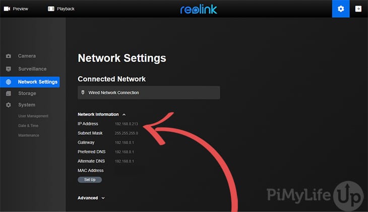 Reolink hot sale static ip