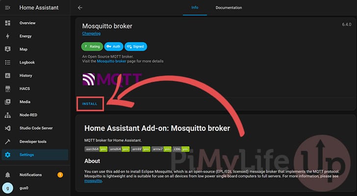 Install MQTT Broker to Home Assistant