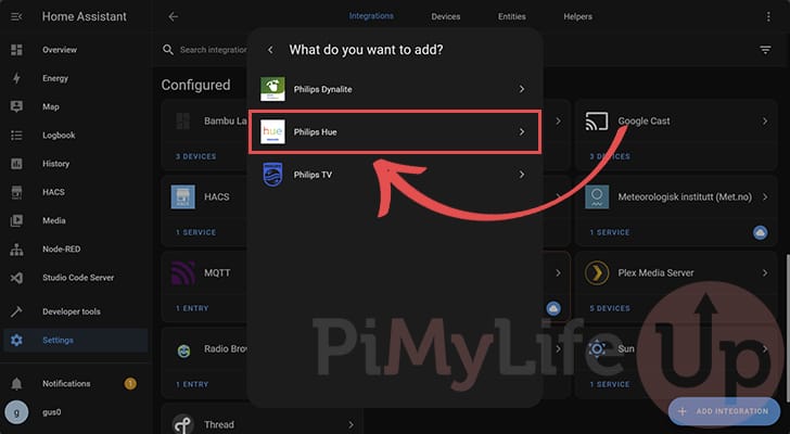 Add Philips Hue Integration to Home Assistant