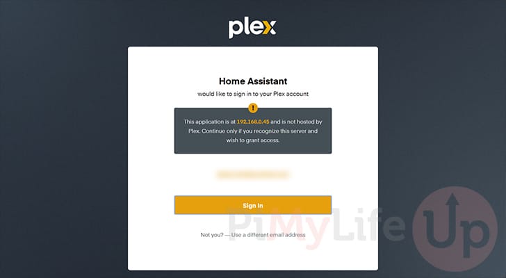Log in to Plex Account