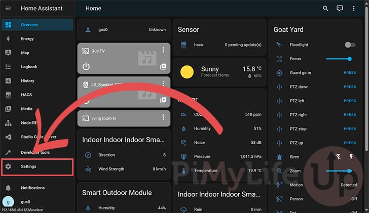 Open Setting Panel