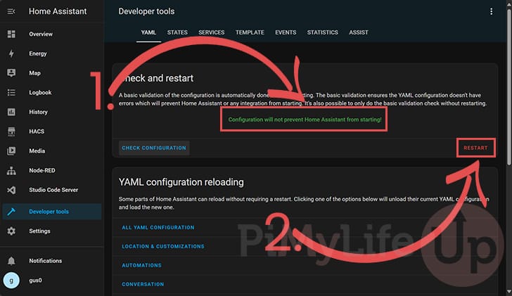 Verifying Configuration and restart