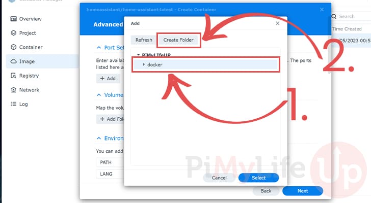 Create Folder to store Home Assistant