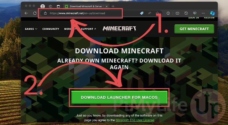 Download the Minecraft Launcher to the Mac