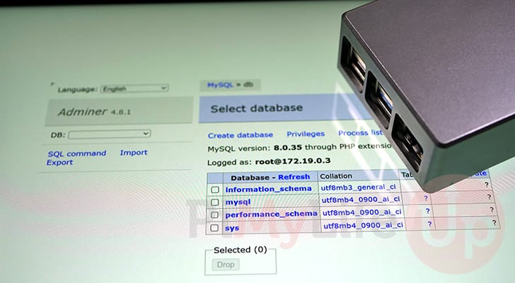 Raspberry Pi Adminer
