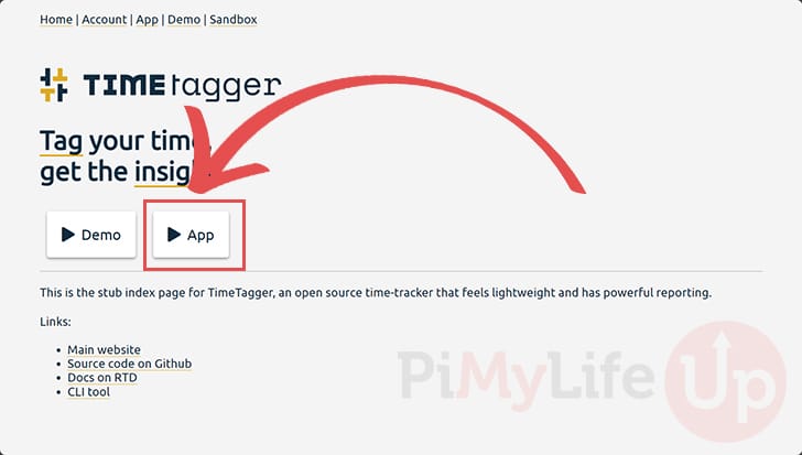 Open TimeTagger App on the Raspberry Pi