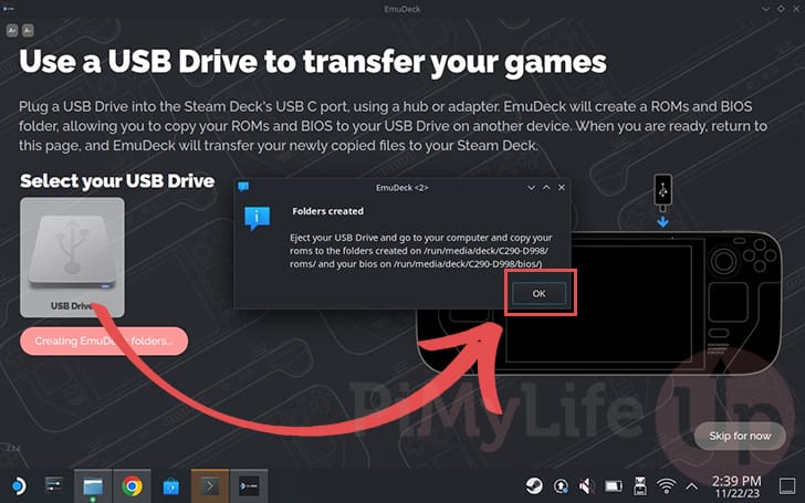 Folders created on your USB