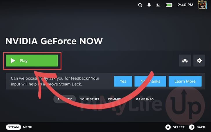 Launch GeForce NOW