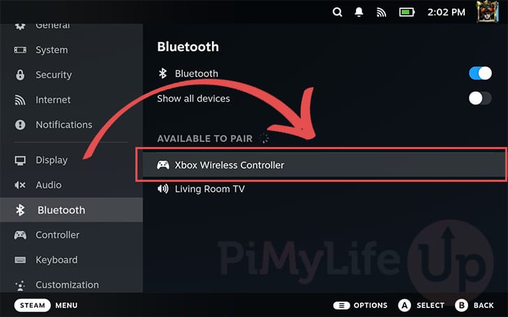 Pair Xbox Controller to Steam Deck