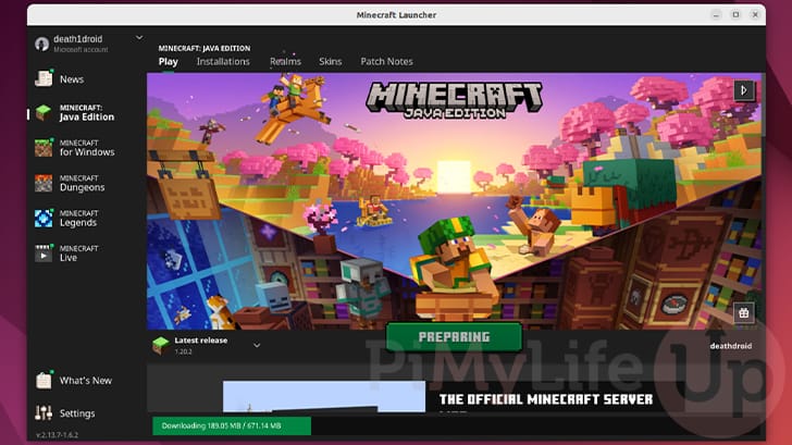 Downloading Minecraft to Ubuntu