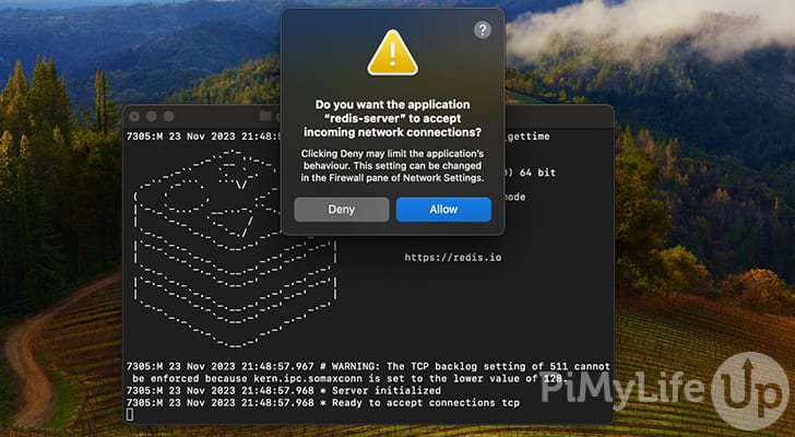macOS allow Redis Connections