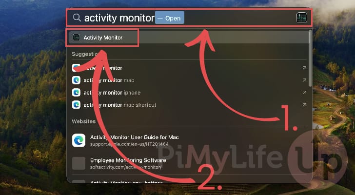 Find and Open Activity Monitor