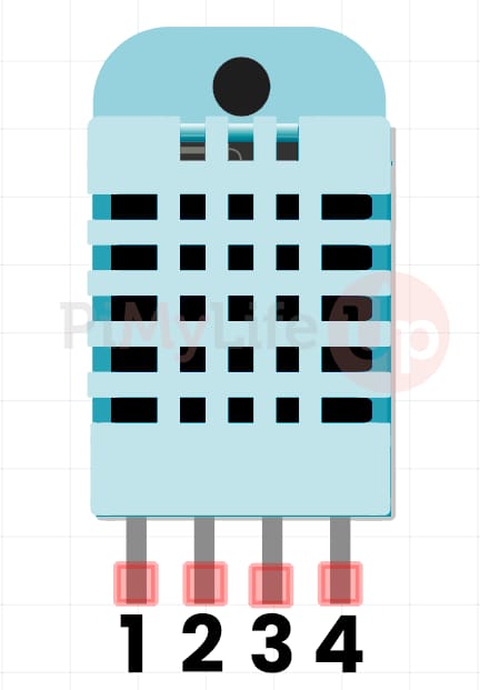 DHT11 Temperature Sensor with numbering