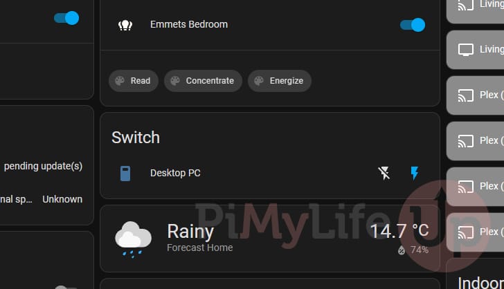 Wake-on-LAN Switch on Home Assistant Dashboard