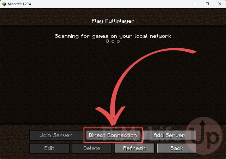 Open Direct Connection Menu