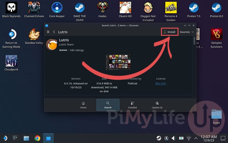 Install Lutris on the Steam Deck