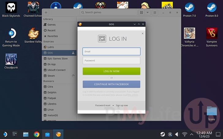 Login to GoG Account