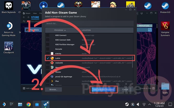 Add Lutris to the Steam Deck Library