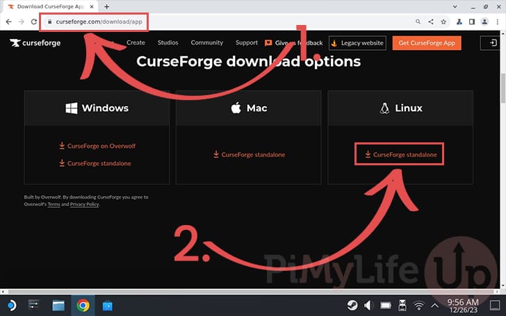 Download CurseForge to the Steam Deck