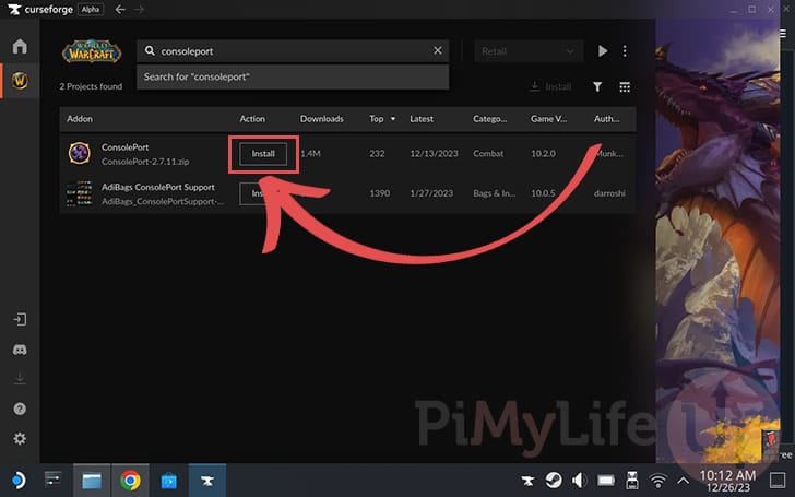 Installing ConsolePort WoW Addon for the Steam Deck