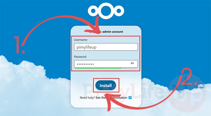 Create Nextcloud Admin Account