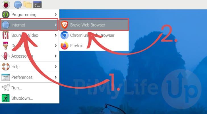 Open the Brave Web Browser on the Raspberry Pi