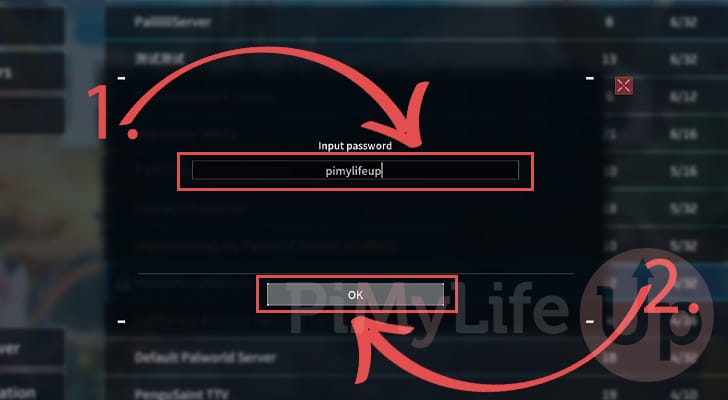 Type in password for your Raspberry Pi Palworld Server