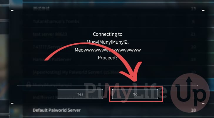 No to connecting to server