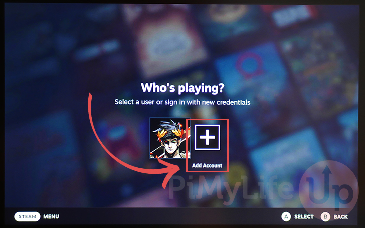 Add New Account to the Steam Deck