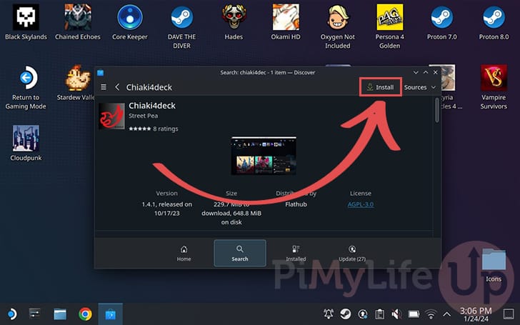 Install Chiaki4Deck to the Steam Deck