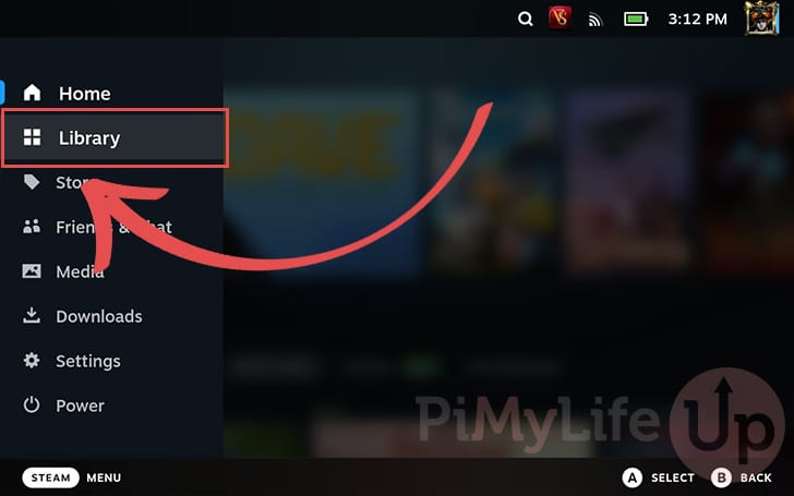 Open Steam Deck library