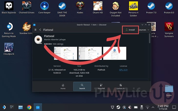 Install Flatseal to the Steam Deck