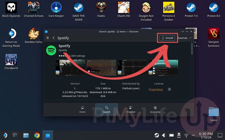 Install Spotify to the Steam Deck