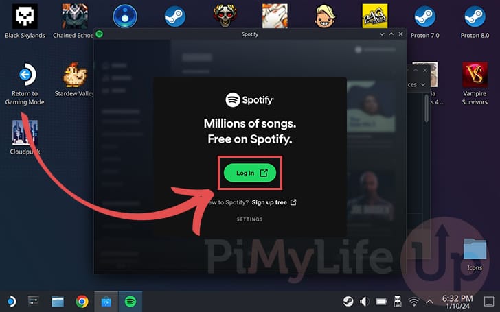 Login to Spotify