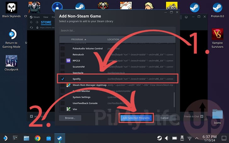 Add Spotify to the Steam Deck Library