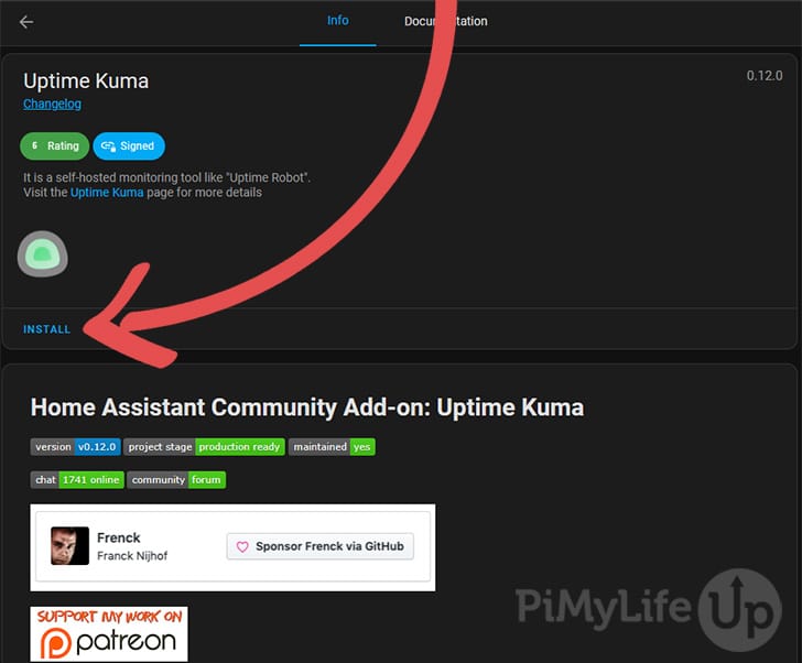 Install Uptime Kuma on Home Assistant