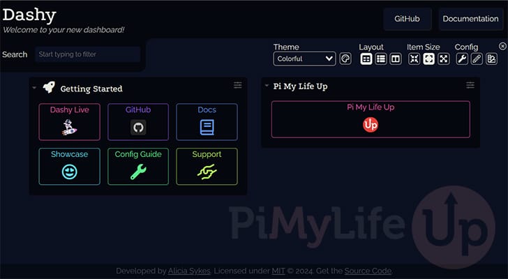 Raspberry Pi Dashy Running