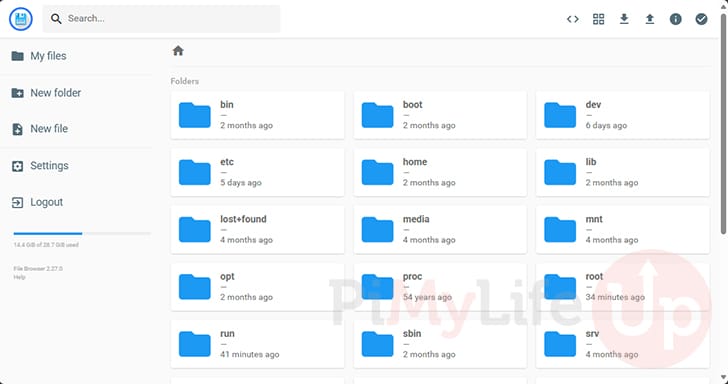 File Browser Running off a Raspberry Pi