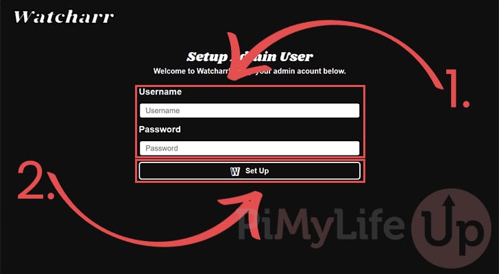 Setup Admin user for Watcharr on the Raspberry Pi