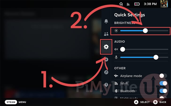 Adjust Steam Deck Screen Brightness