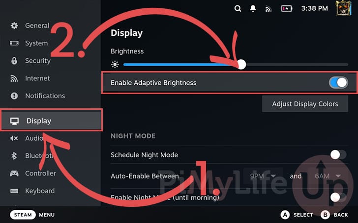 Enable or Disable Steam Deck Adaptive Screen Brightness