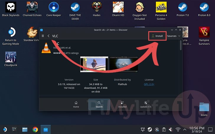 Install VLC to the Steam Deck