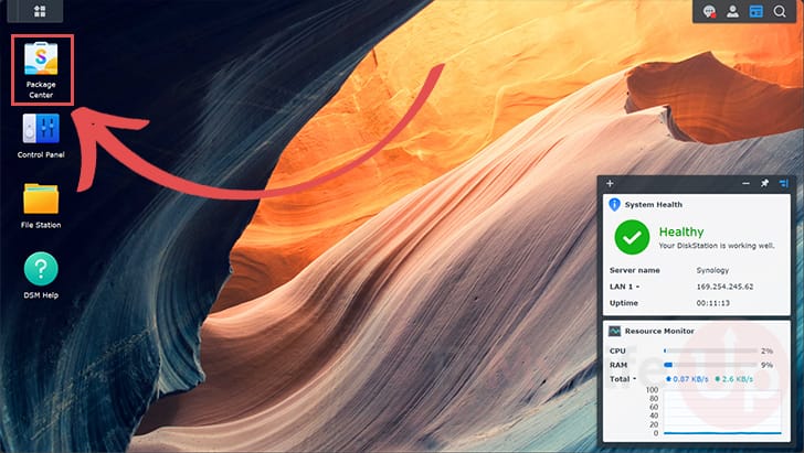 Open Synology NAS Package center