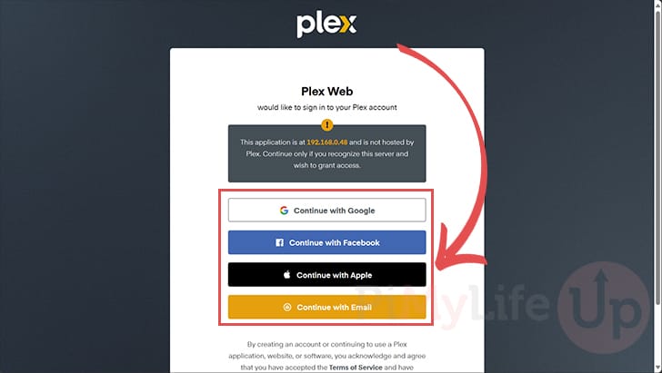 Login to Plex Account