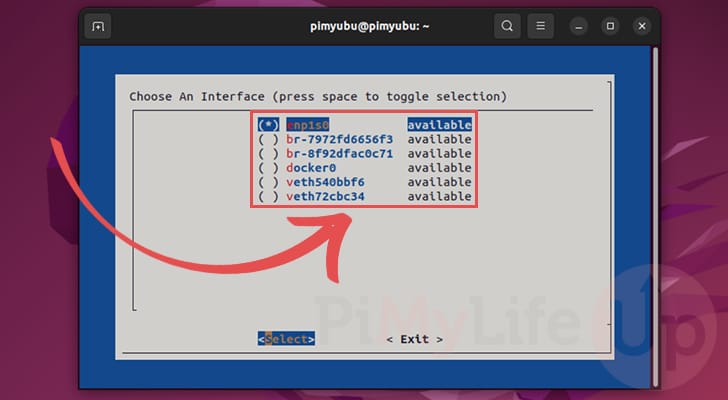 Select network interface