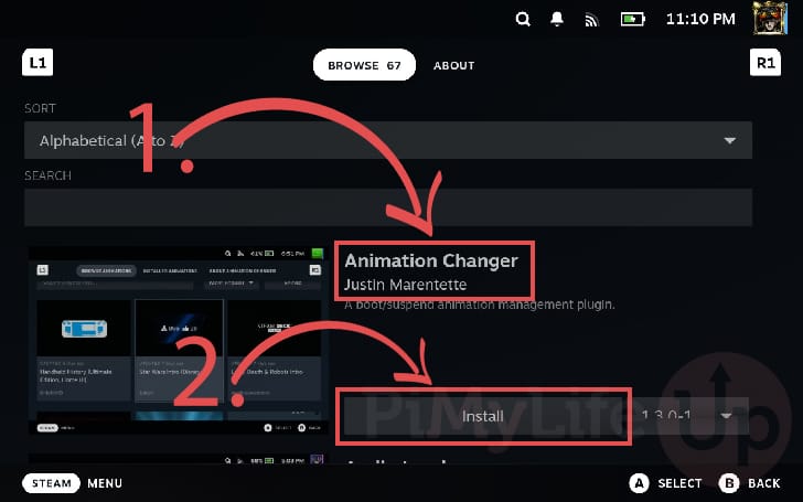 Install animation changer