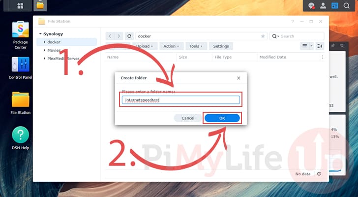 Create Internet Speed Test Folder on Synology NAS