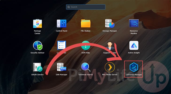 Open Synology Container Manager