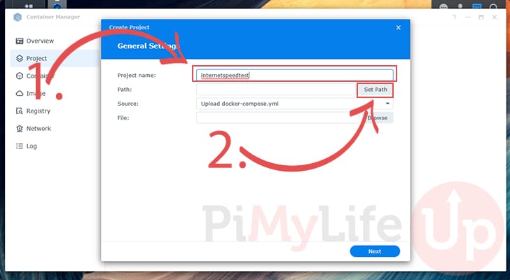 Name Synology NAS Project Internet Speed Test