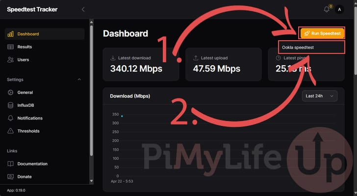 Run first internet speed test on the Synology NAS